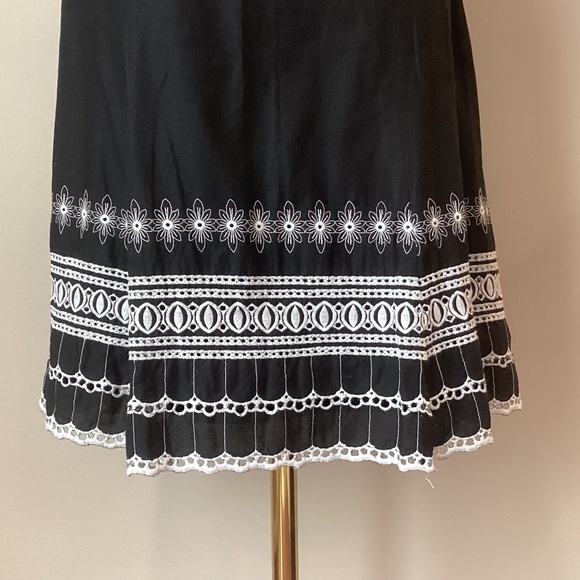Nine West Embroidered Fit and Flare A-line Skirt - 6P - Picture 3 of 6